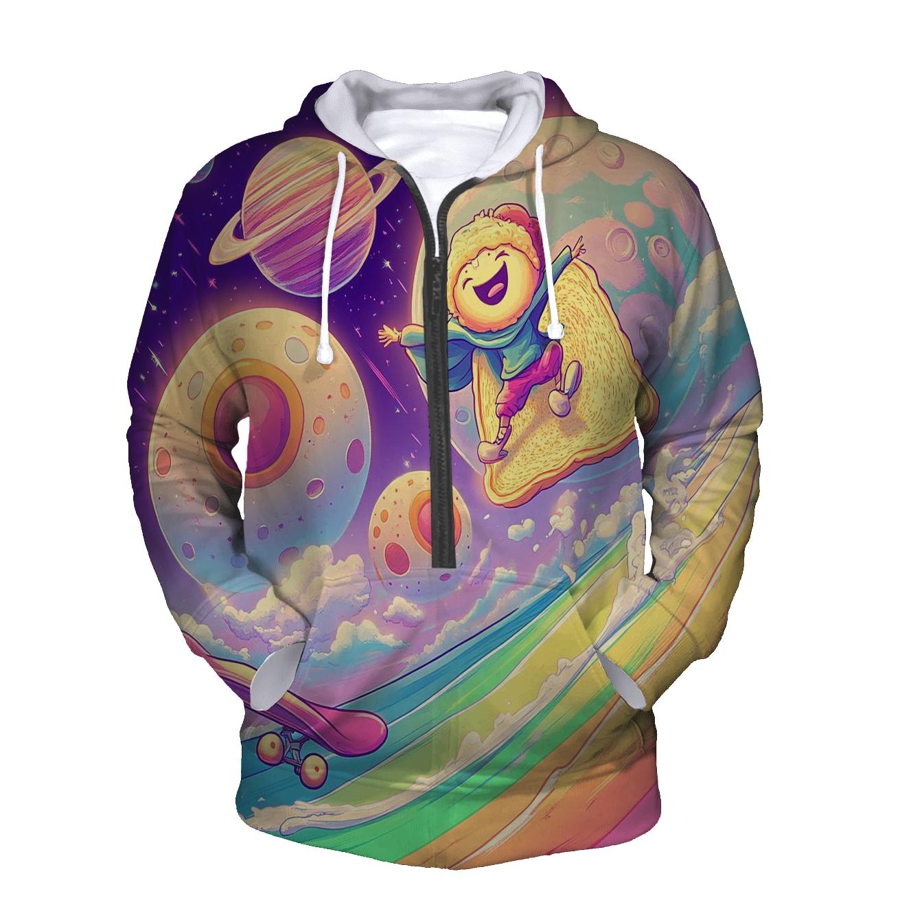 Cosmic Breakfast Cartoon Parade zip-up hoodies