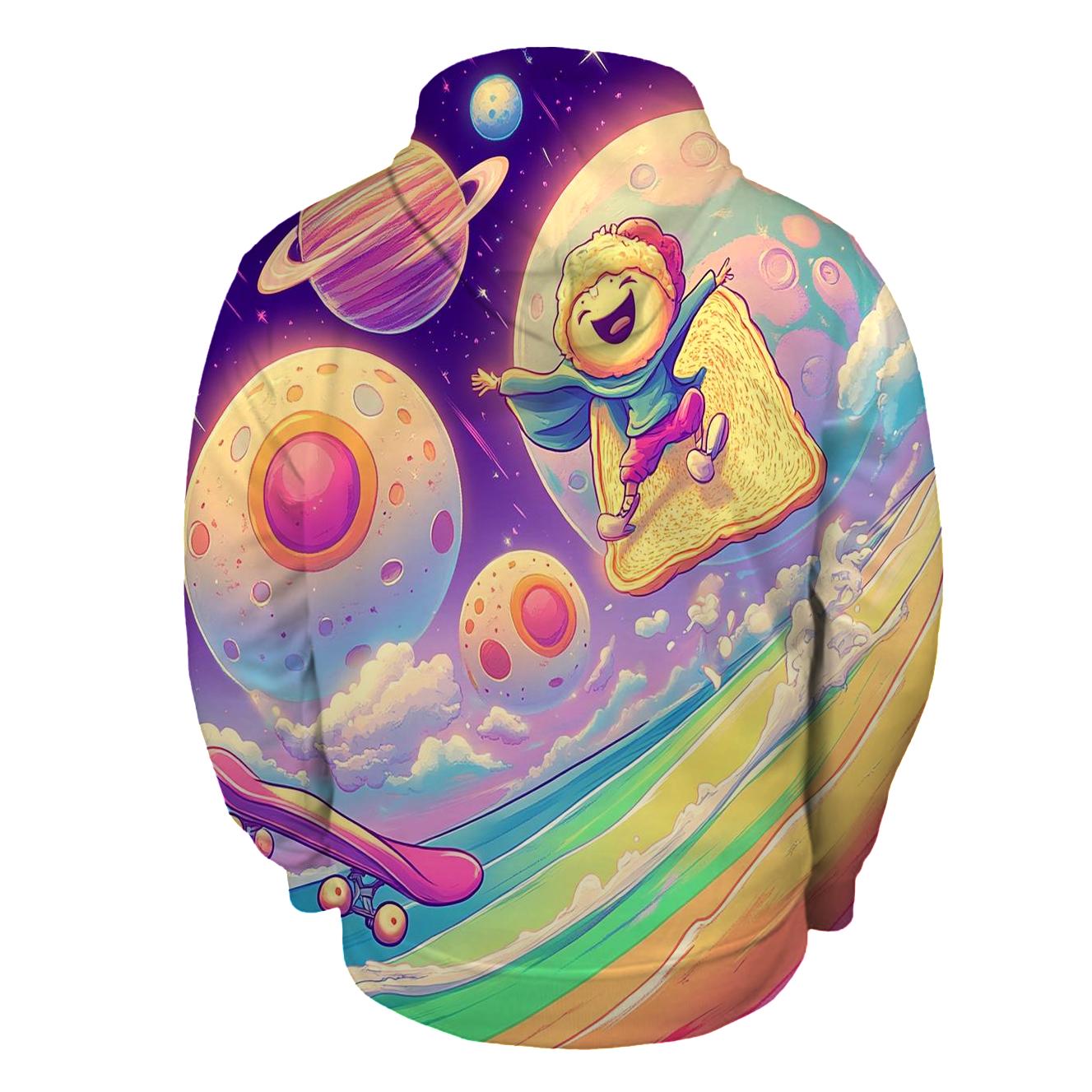 Cosmic Breakfast Cartoon Parade zip-up hoodies