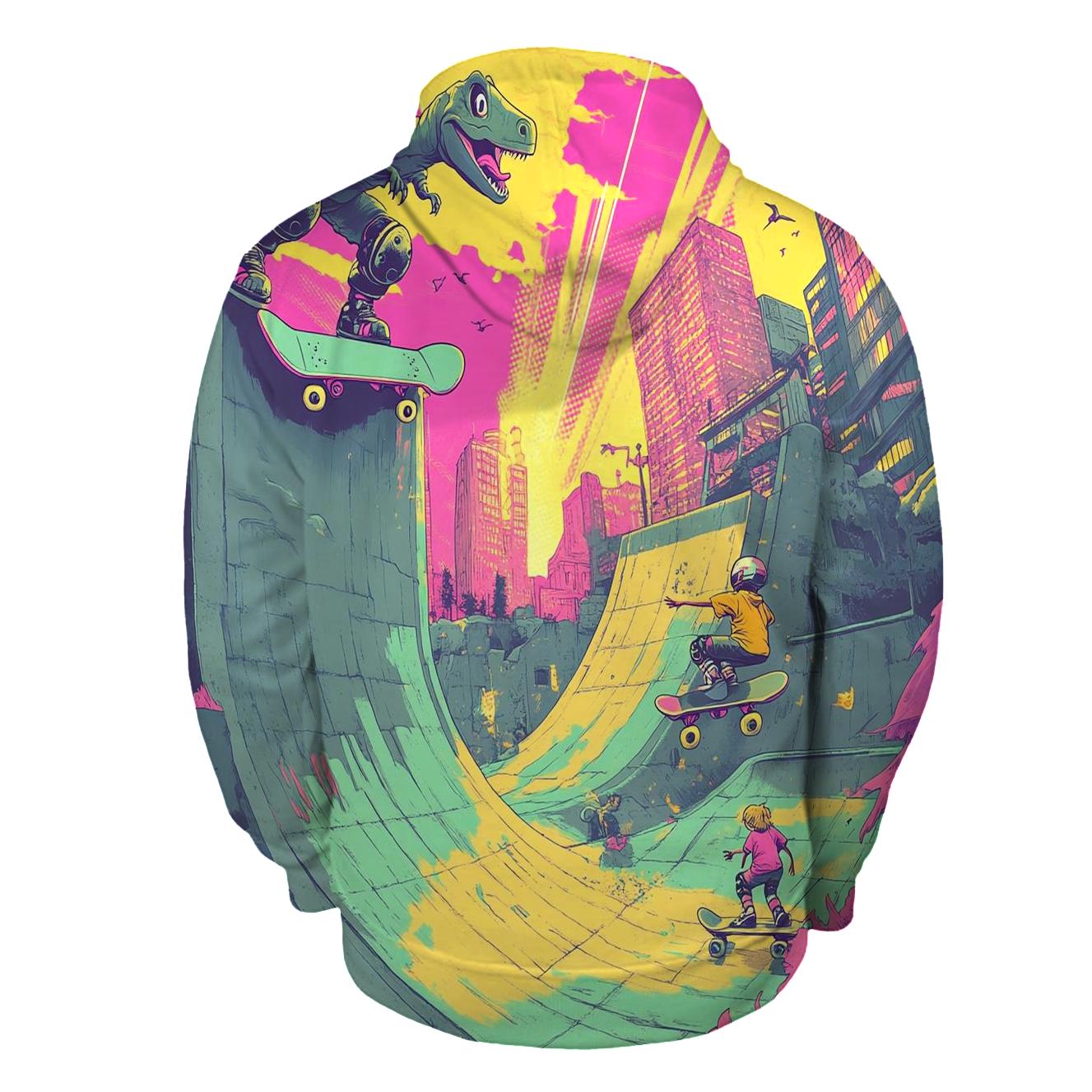 Time Traveling Skate Park Toons hoodies fashion