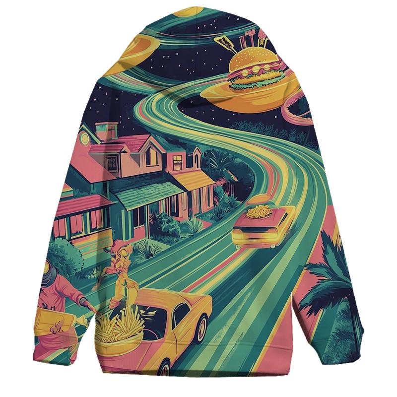 Suburban UFO Drive Thru Rush custom hoodies