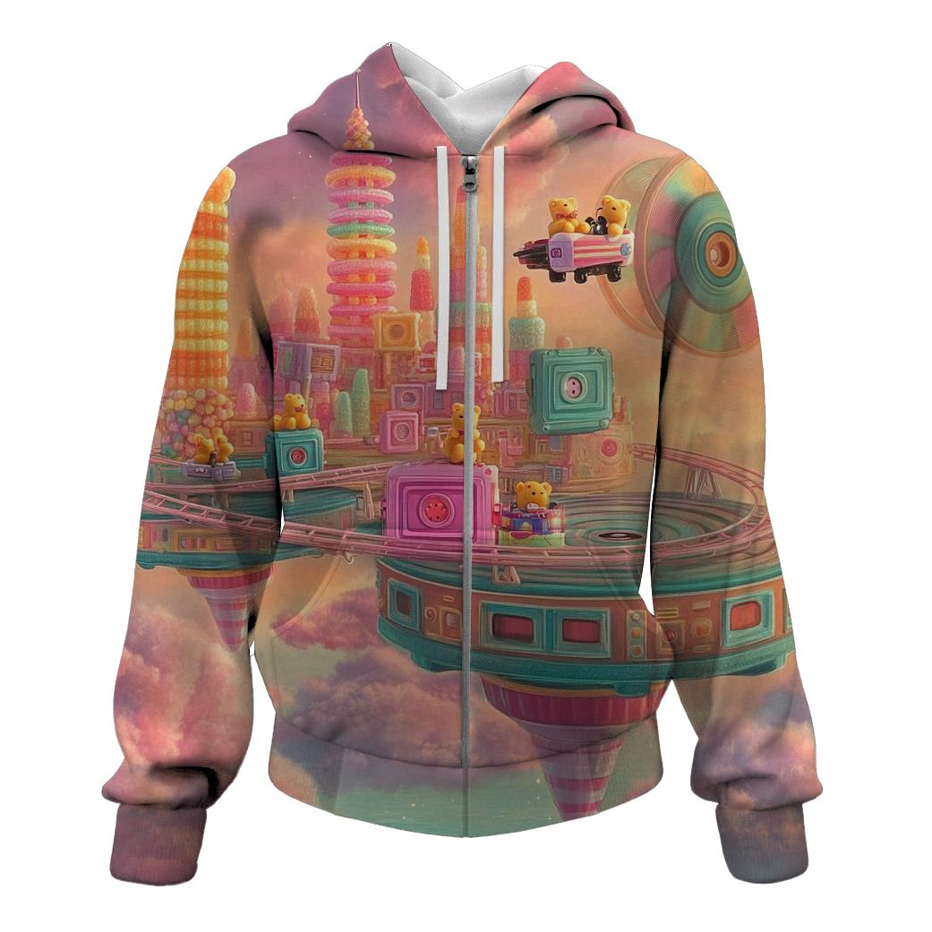 Retro Carnival Cloud City Toons graphic hoodies
