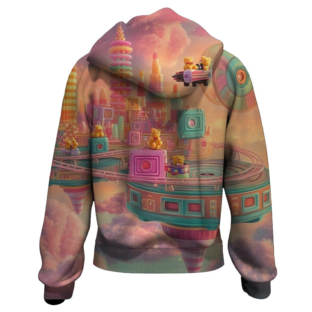 Retro Carnival Cloud City Toons graphic hoodies