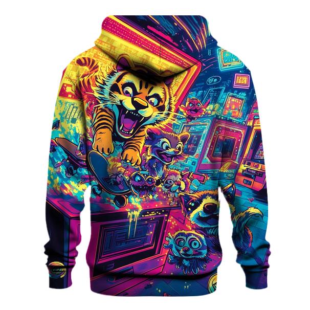 Neon Arcade Animal Uprising premium hoodies