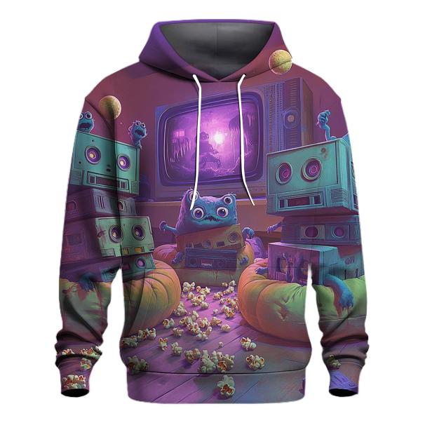 VHS Monster Movie Marathon Mayhem lightweight hoodies