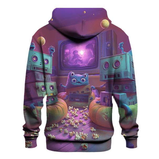 VHS Monster Movie Marathon Mayhem lightweight hoodies