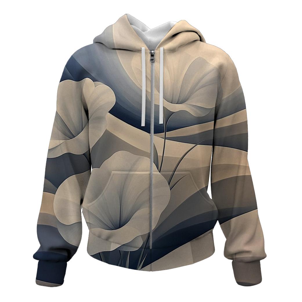 Georgia Okeeffe Inspired Lunar Desert Blossoms designer hoodies