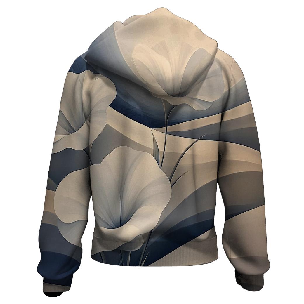 Georgia Okeeffe Inspired Lunar Desert Blossoms designer hoodies