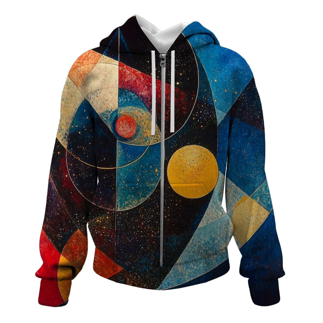 Kandinsky Inspired Galactic Music Patterns printed hoodies