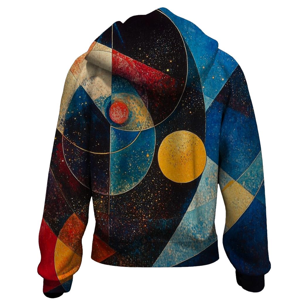 Kandinsky Inspired Galactic Music Patterns printed hoodies