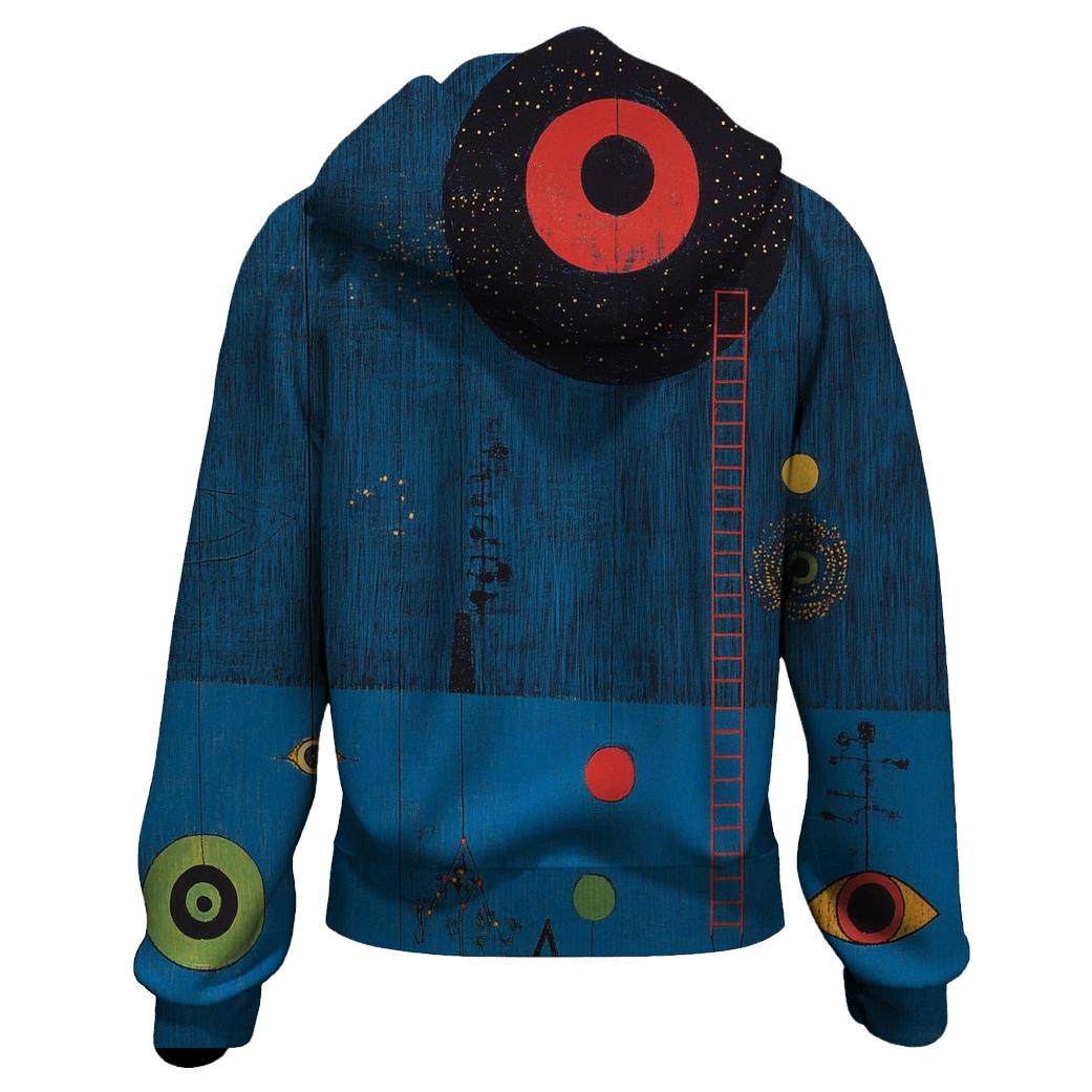 Miro Inspired Playful Planets And Dancing Constellations lightweight hoodies