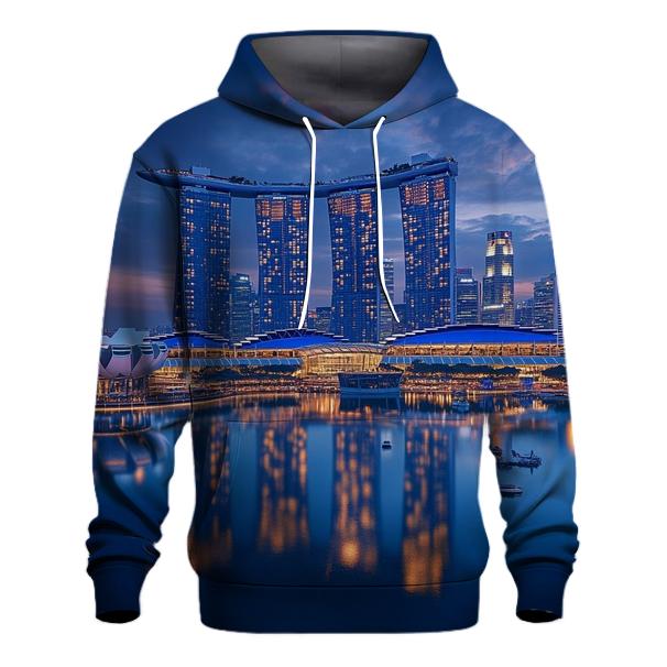 Marina Bay Sands Singapore Skyline lightweight hoodies
