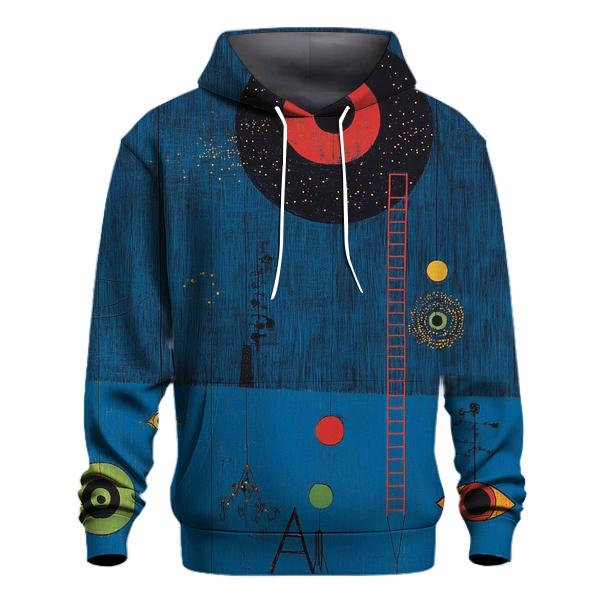 Miro Inspired Playful Planets And Dancing Constellations hoodie designs