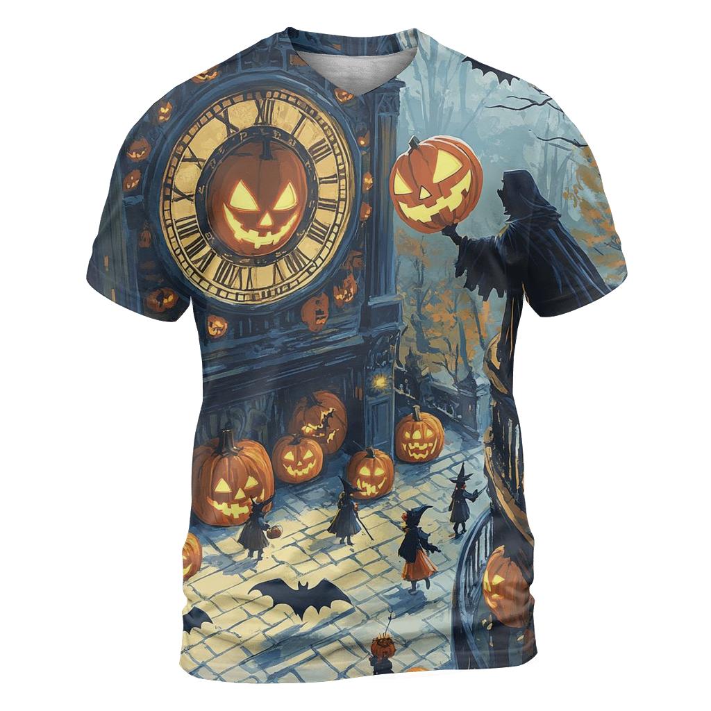 Clocktower Of The Haunted Midnight Masks statement graphic shirts