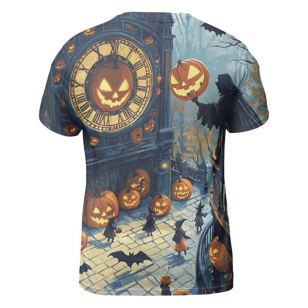 Clocktower Of The Haunted Midnight Masks statement graphic shirts