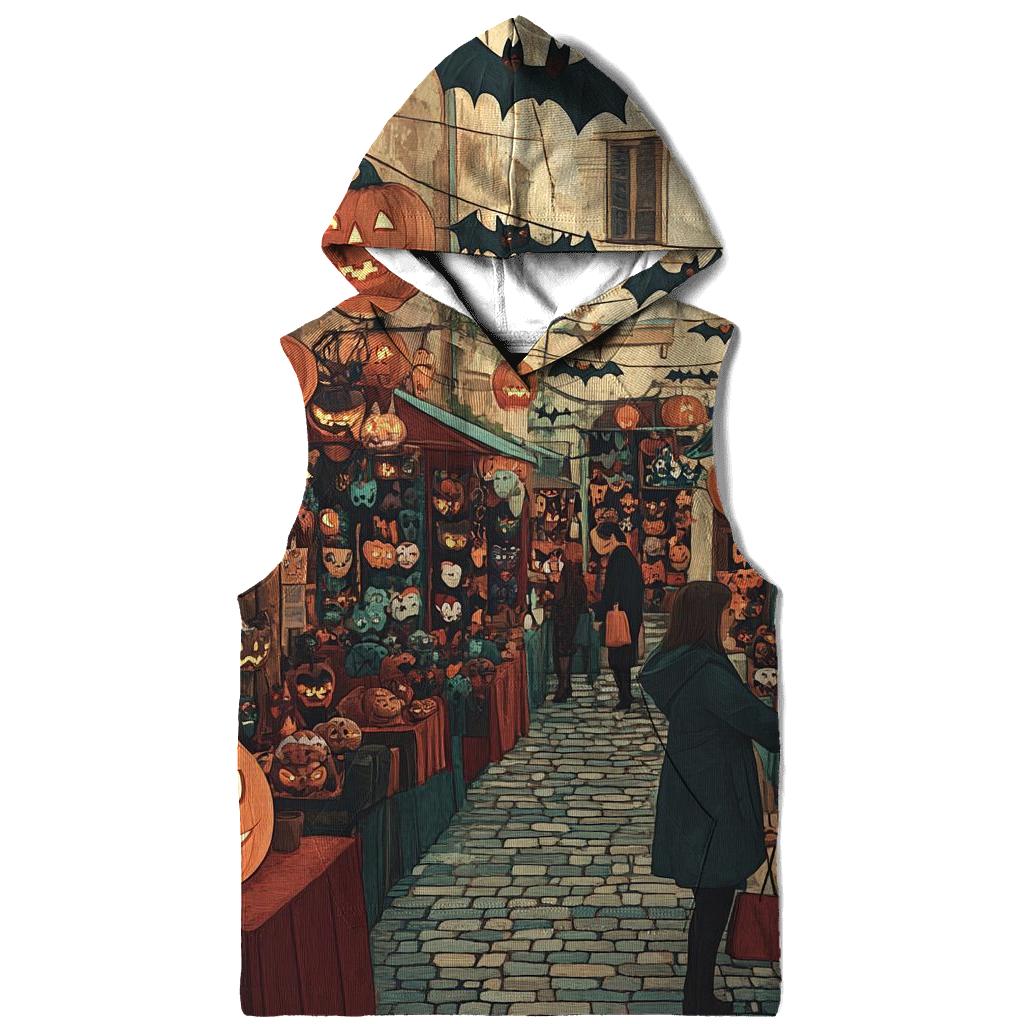 Market Of Masks In Halloween Alley zip-up hoodies