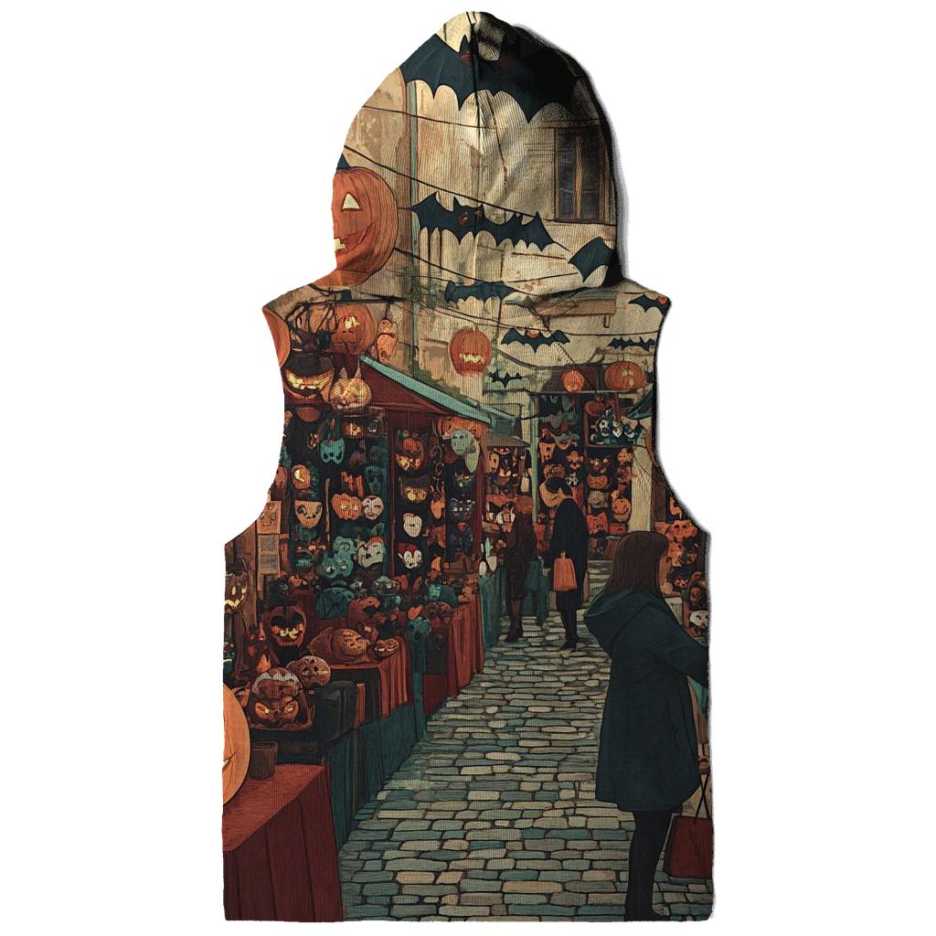 Market Of Masks In Halloween Alley zip-up hoodies