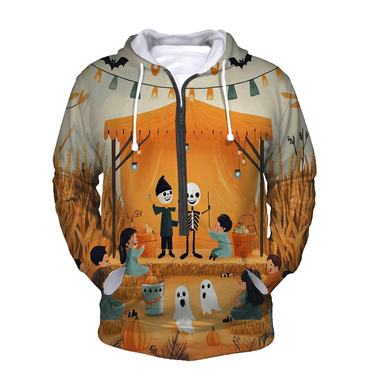 Harvest Stage With Spooky Puppet Show pullover hoodies