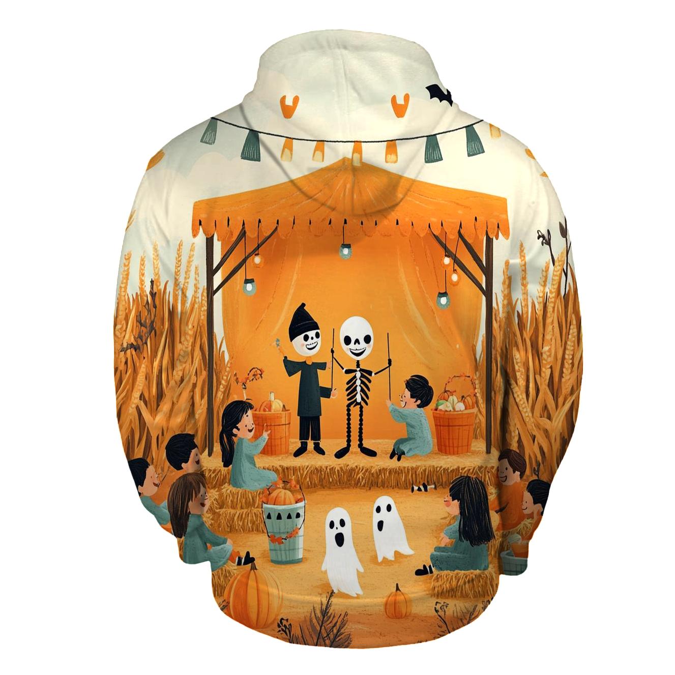 Harvest Stage With Spooky Puppet Show pullover hoodies