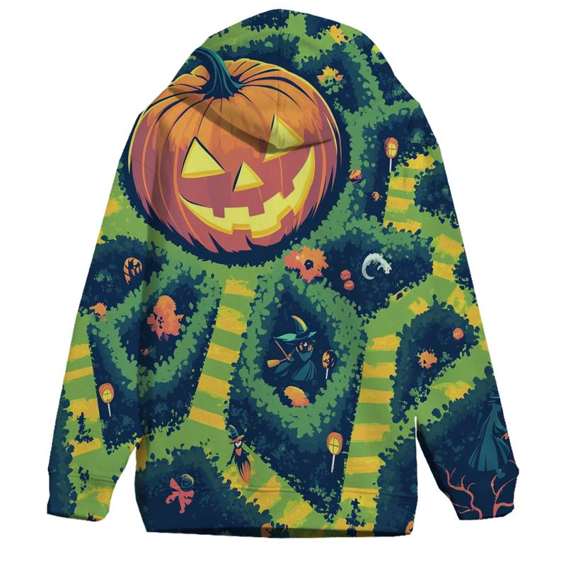 Haunted Maze Race On Broomsticks heavyweight hoodies
