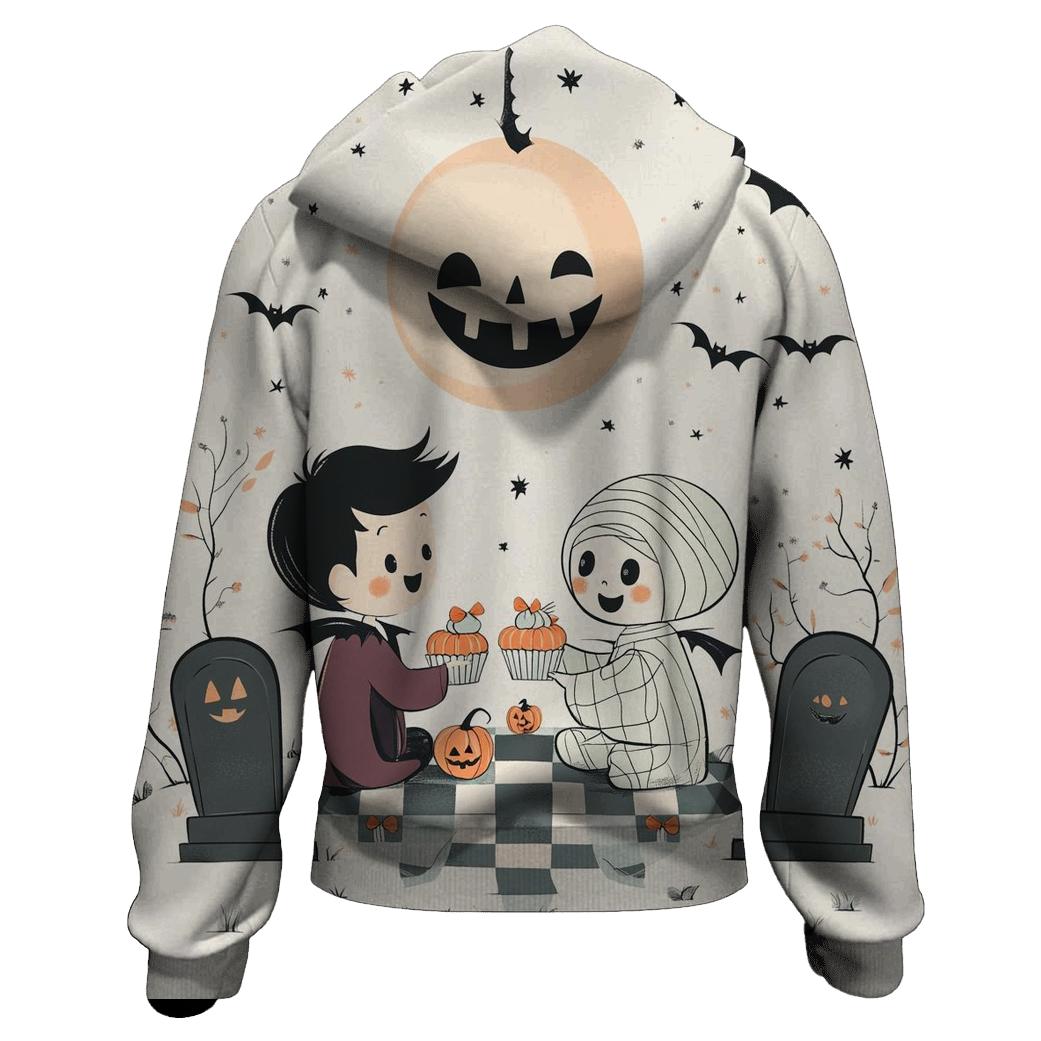 Cemetery Picnic In Halloween Moonlight designer hoodies