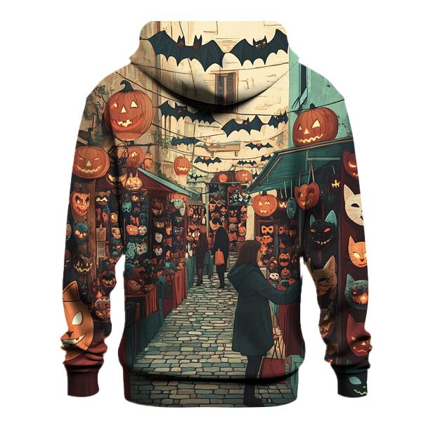 Market Of Masks In Halloween Alley premium hoodies