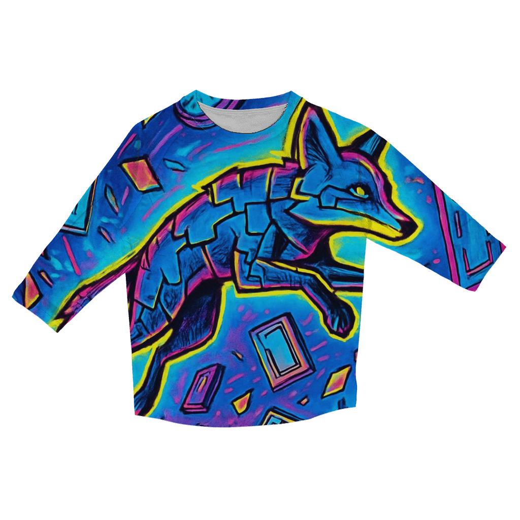 Cascade Of Coincidence Fox trendy 3/4 sleeve tops