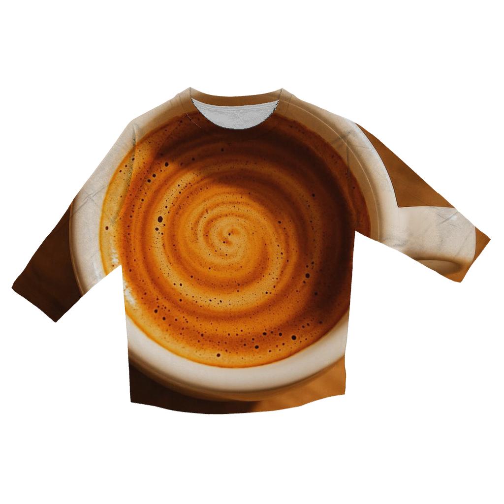 Sunrise Espresso Bloom casual three quarter sleeve shirts