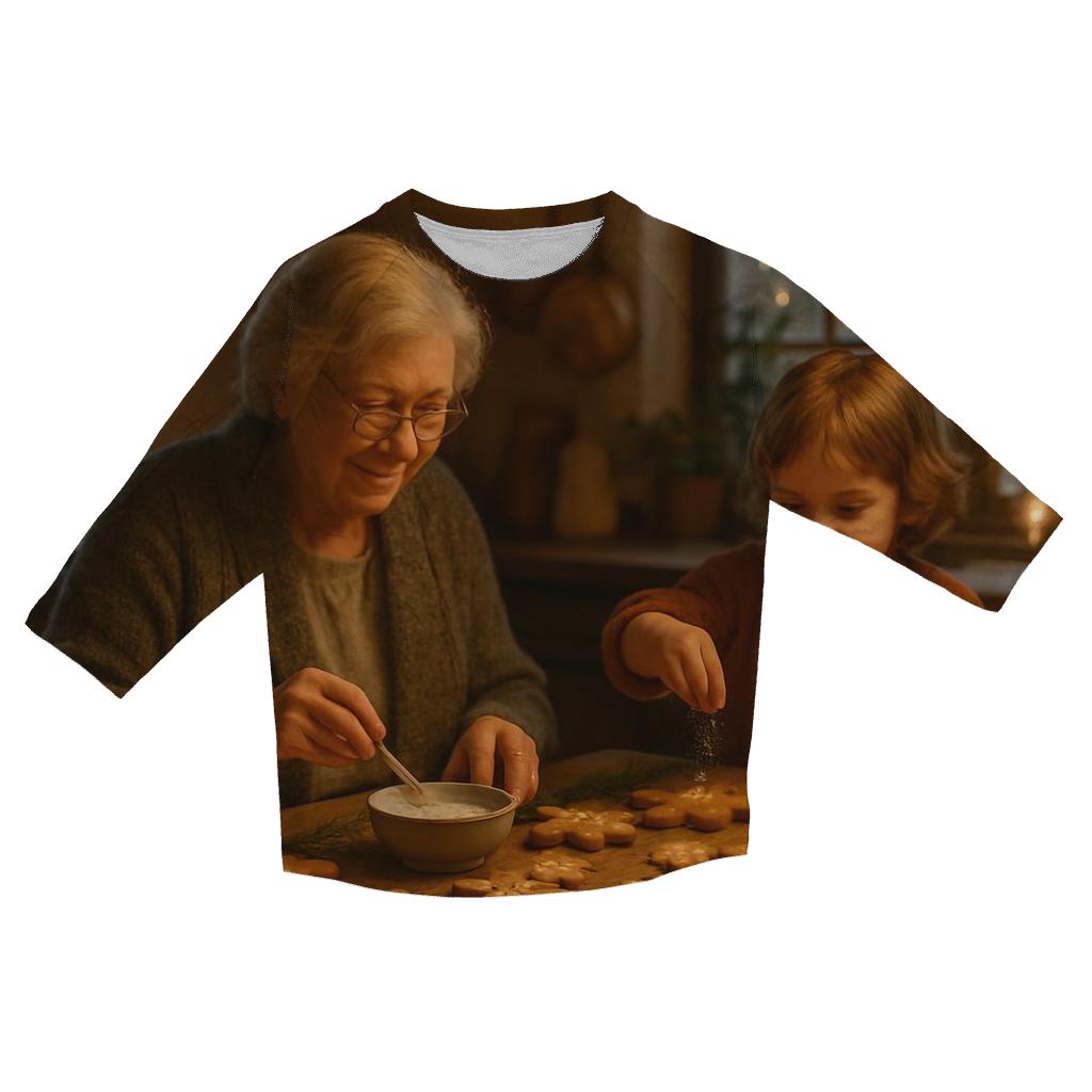 Grandmother Kitchen And Gingerbread Evening personalized 3/4 sleeve tees