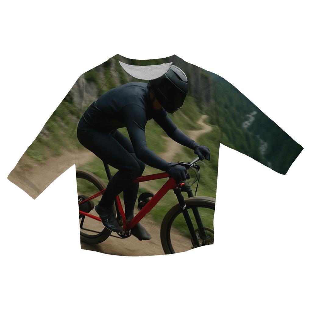 Mountain Trail Cycling Descent designer 3/4 sleeve blouses