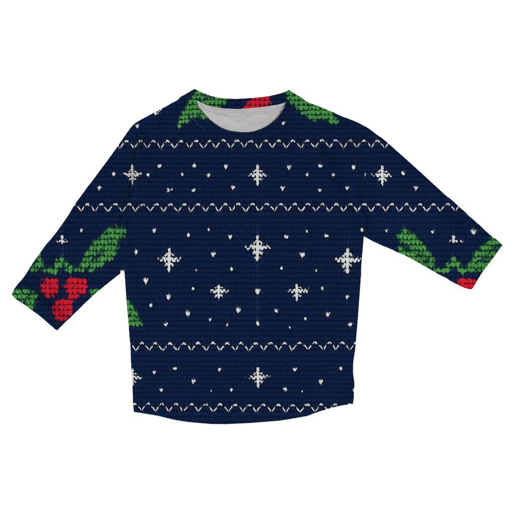 Midnight Mistletoe Galaxy Bands Design fashion 3/4 sleeve shirts