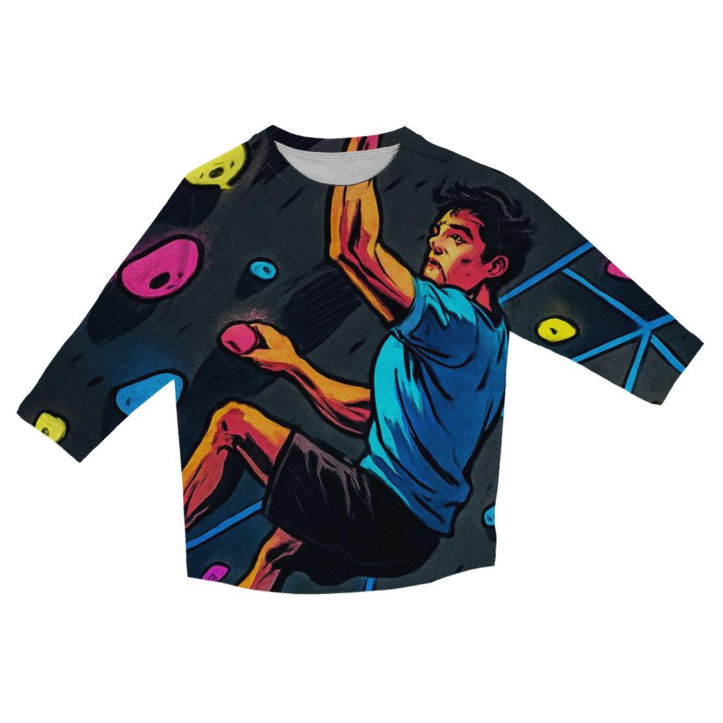 Neon Indoor Climbing Wall trendy 3/4 sleeve tops