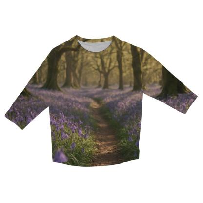 Bluebells In Ancient Woodland Hollow personalized 3/4 sleeve tees