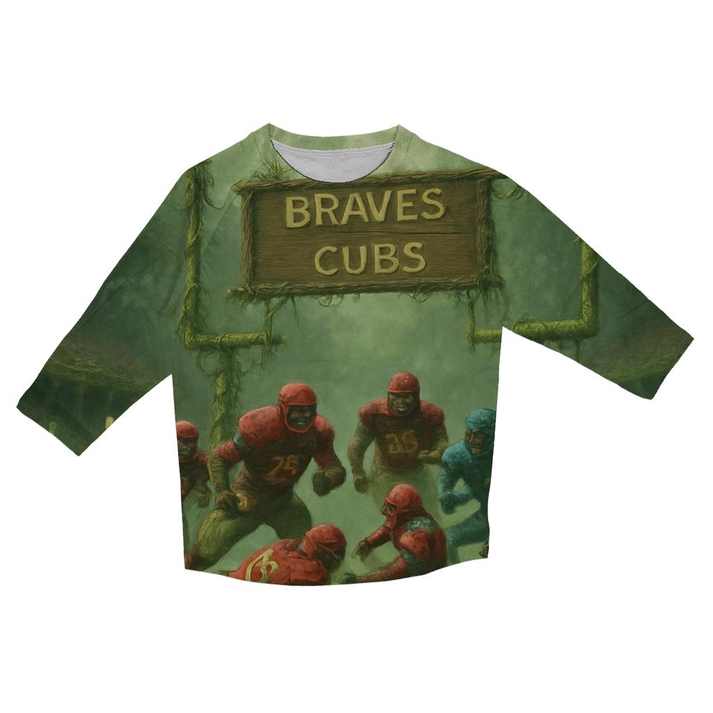 Rainforest Rivalry Braves Vs Jungle Cubs custom 3/4 sleeve shirts