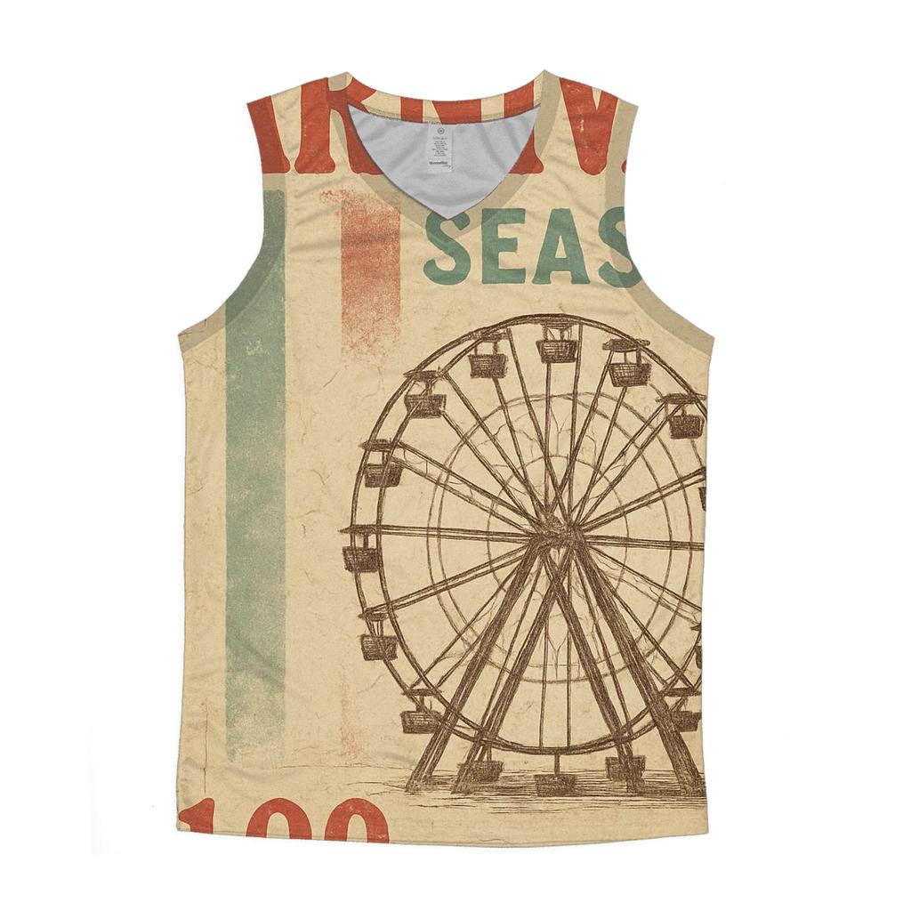Sun Bleached Boardwalk Carnival Poster cotton sleeveless tops