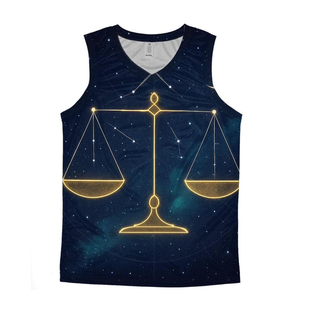 Luminous Libra Cosmic Scales custom tank tops