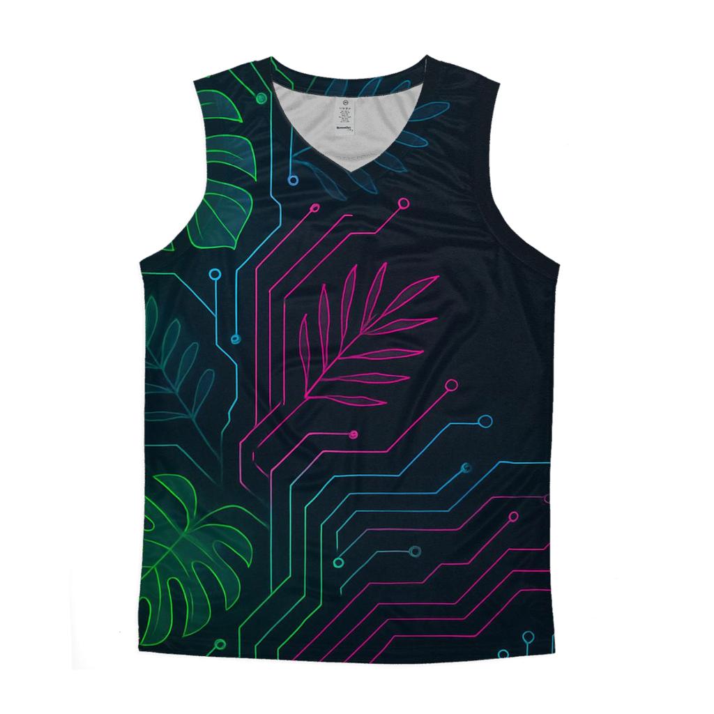Prismatic Botanical Circuit trendy fitted tank tops