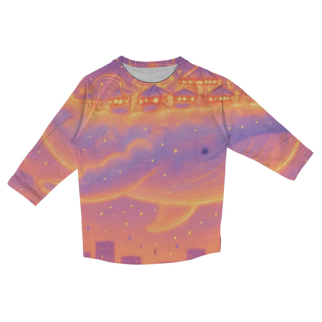 Chaotic Carnival Cloud Whale trendy 3/4 sleeve tops