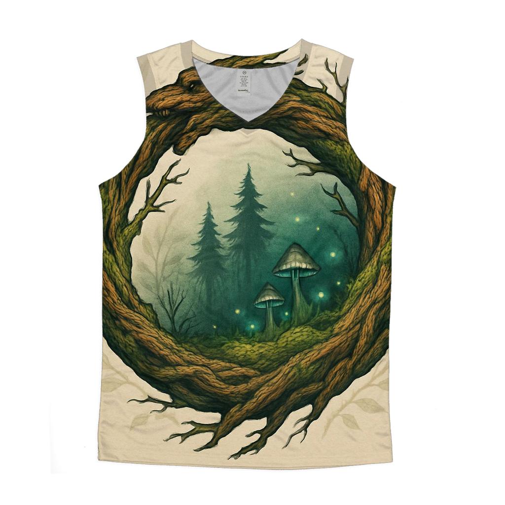 Forest Roots Ouroboros Portal trendy fitted tank tops
