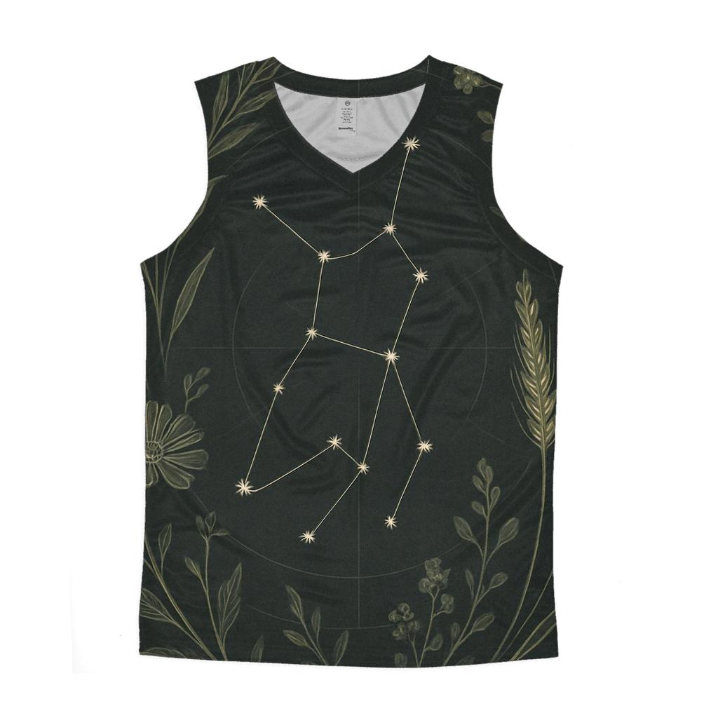 Virgo Earthbound Starlit Garden Chart personalized athletic tanks