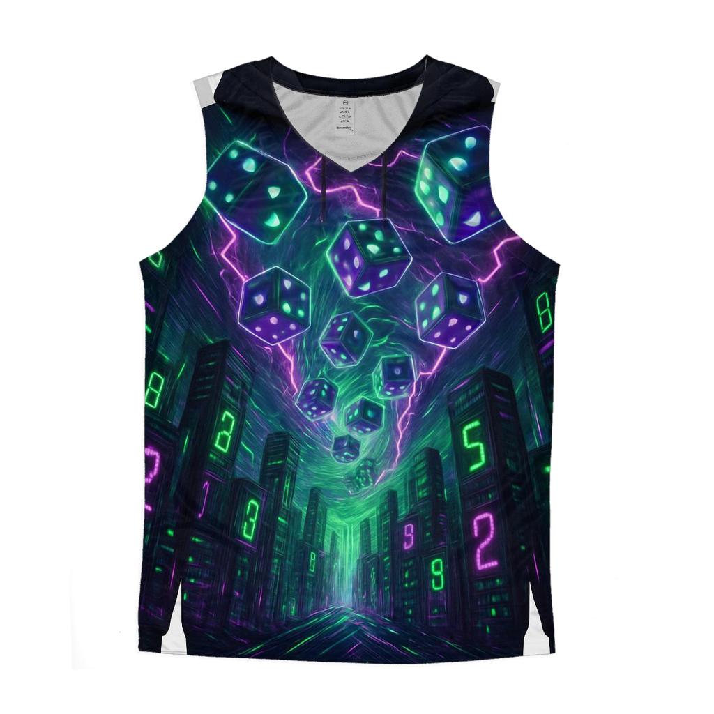 Dice Storm Skyline personalized athletic tanks