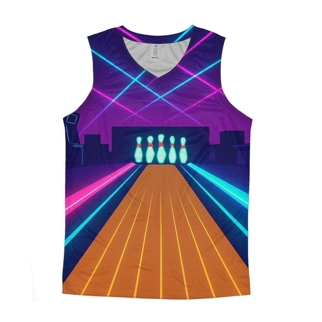 Laser Bowling Alley sports performance tank tops