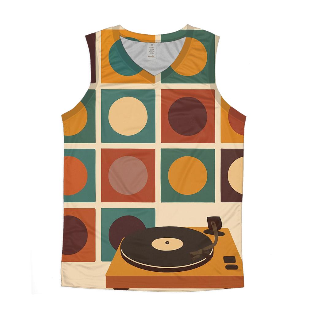 Boho Record Wall sports performance tank tops