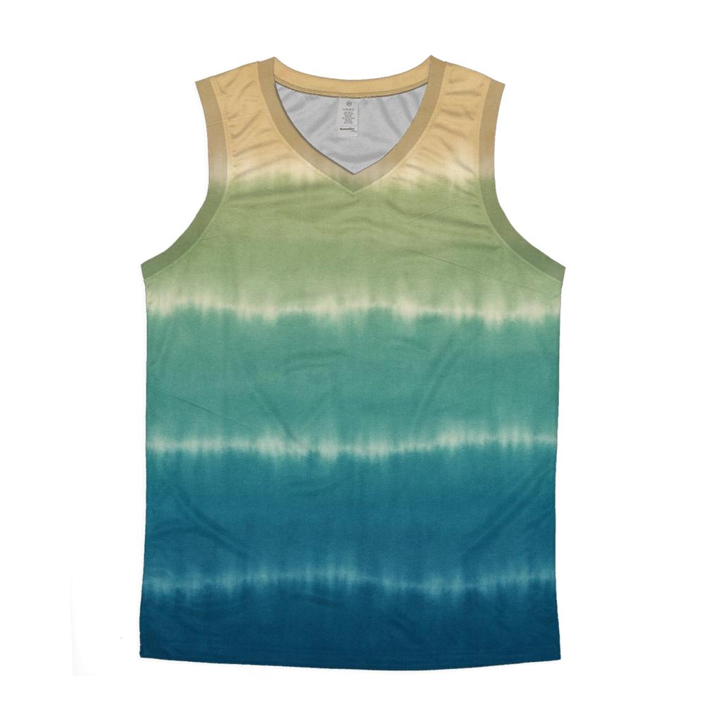 Horizon Ombre Low Tide Stripes designer workout tanks