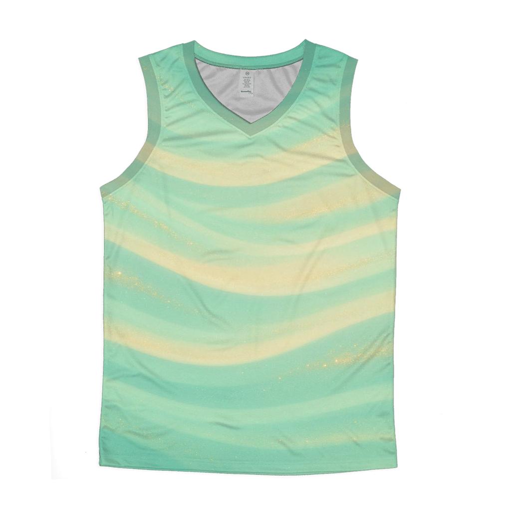 Gilded Aurora Wave designer workout tanks