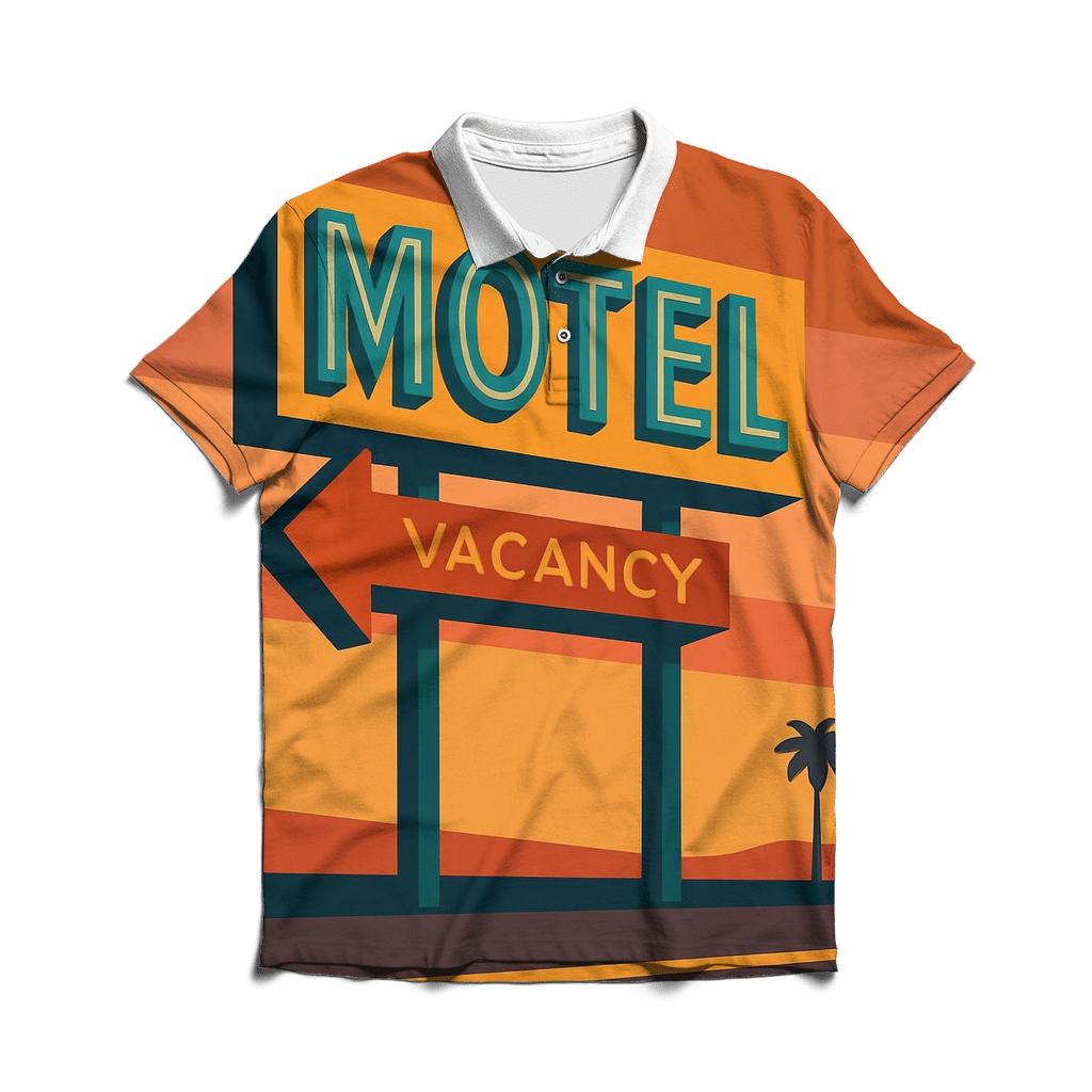 Sunset Motel Neon personalized polo shirts