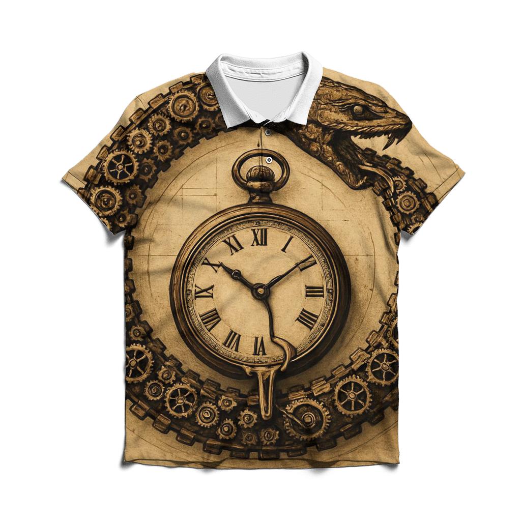 Clockwork Serpent Loop personalized polo shirts