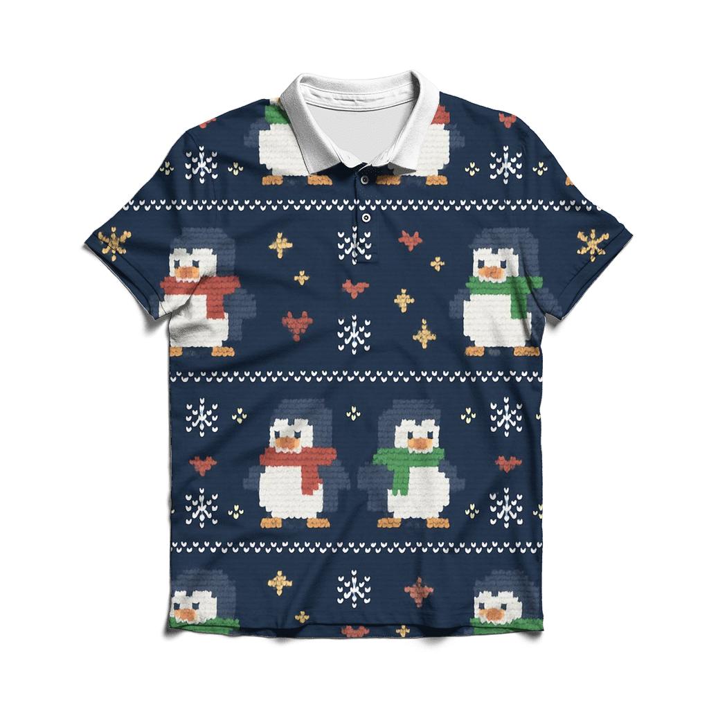 Polar Penguin Parade Bands Design classic pique polos