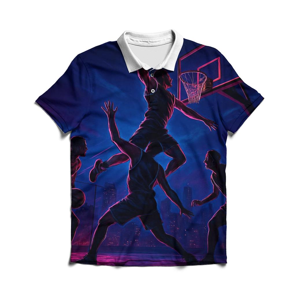 Urban Rooftop Basketball Night classic pique polos