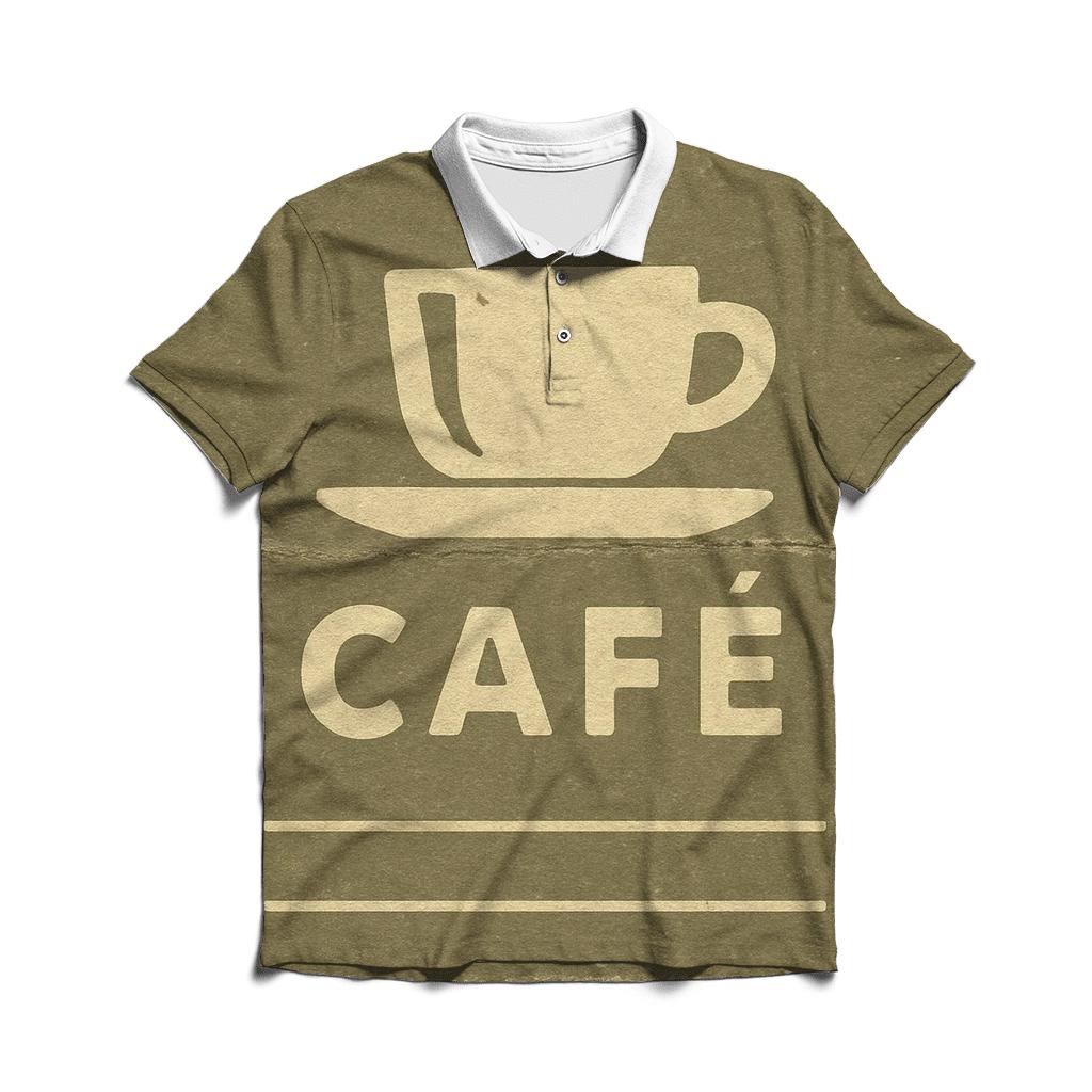 Vintage Coffeehouse Matchbook Art branded logo polo shirts