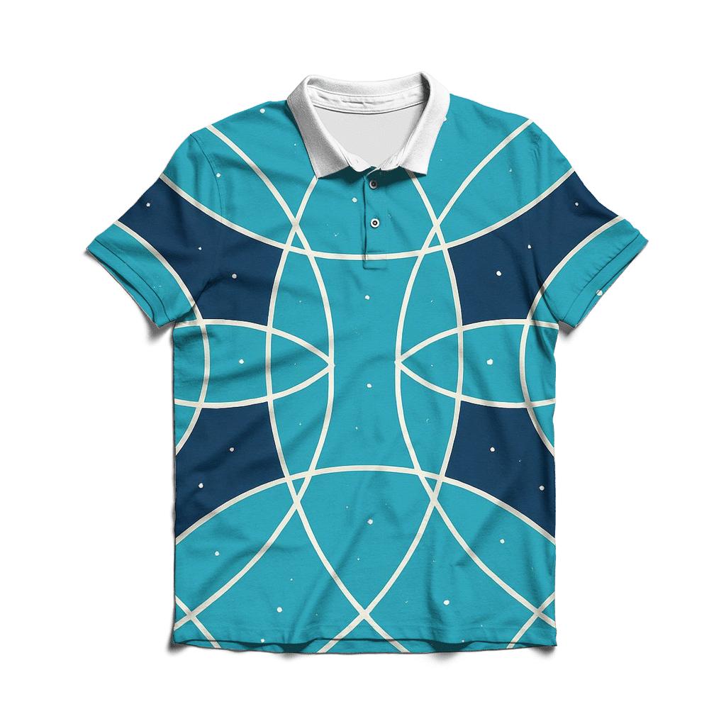 Gravitational Lens Arc Mosaic custom polo shirts
